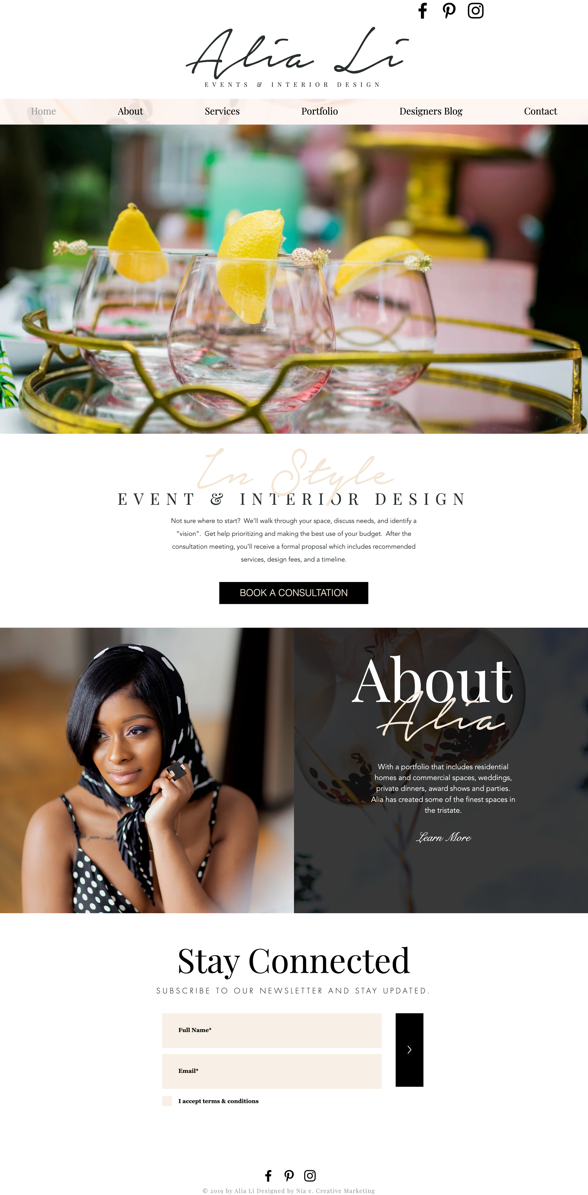 Before — Alia Li old site